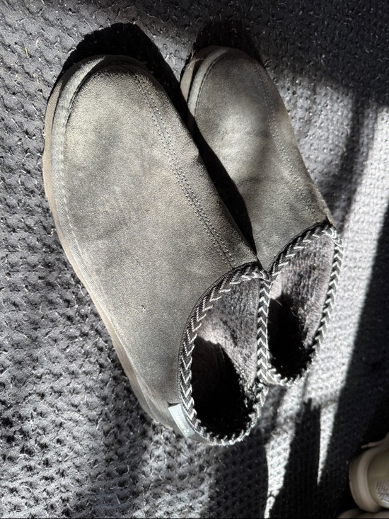 BearPaw Other - BearPaw Charcoal Braided-Trim Slip-On Slippers